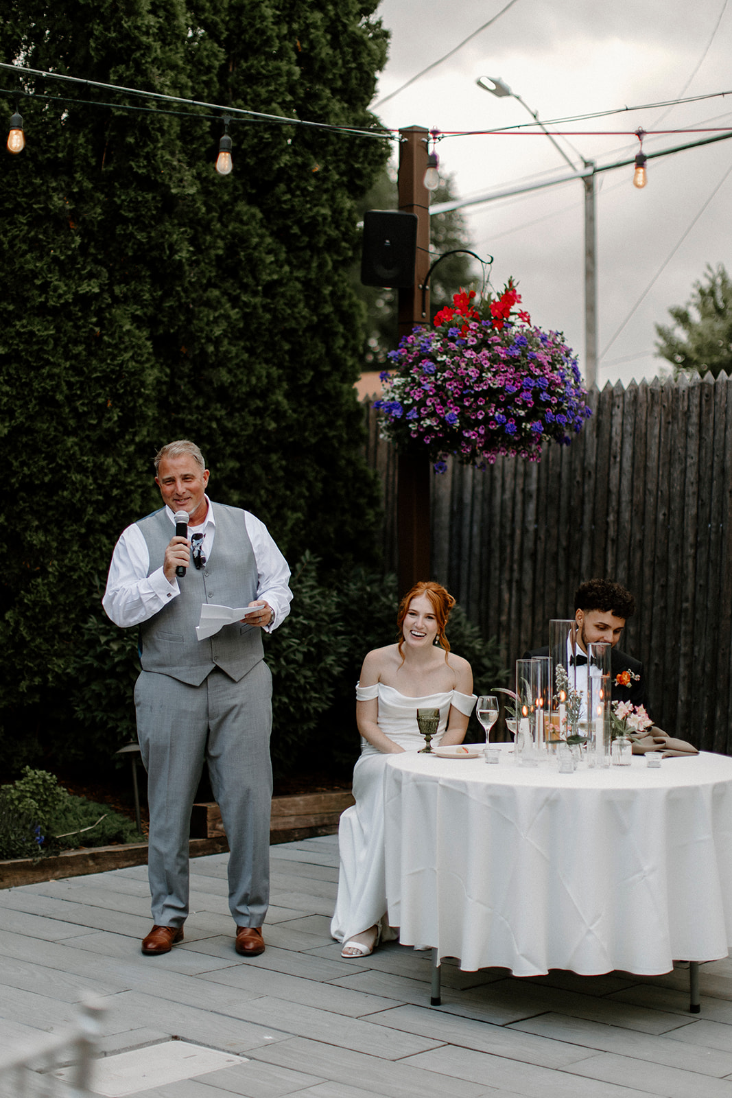 father of the bride sharing photos straight out of a saint book