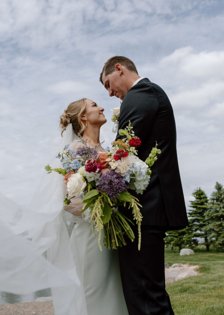 jewel toned wedding florals