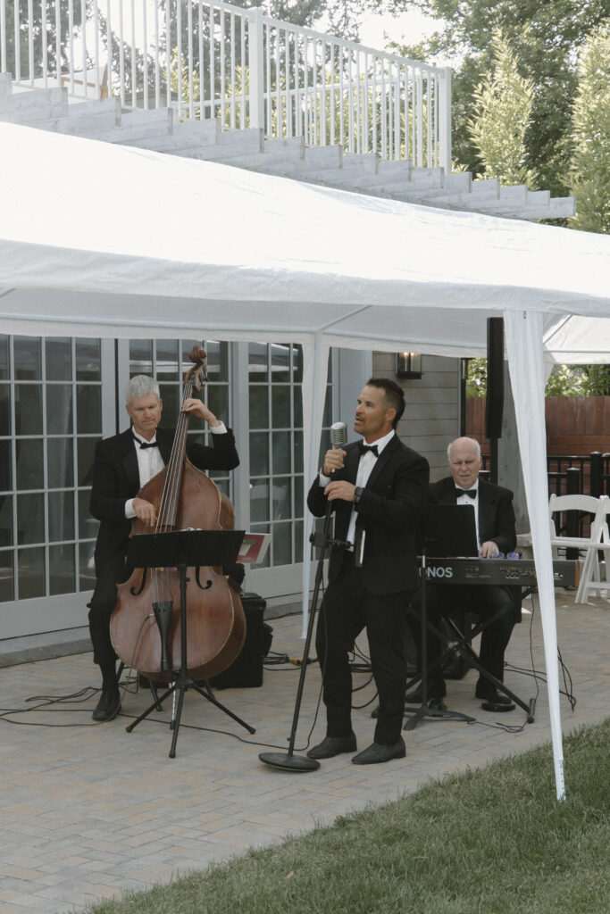 live band at catholic wedding