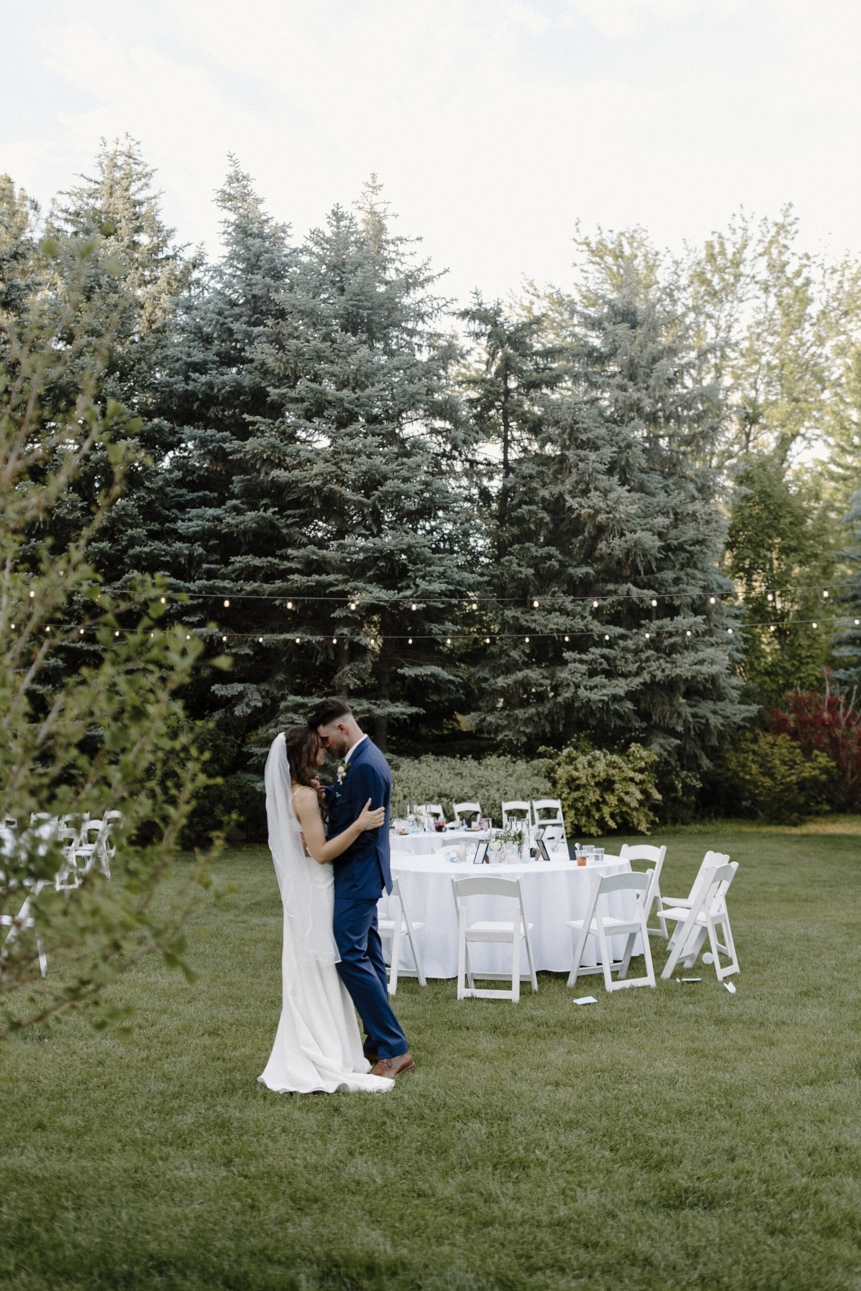 outdoor reception at a Utah Catholic Wedding